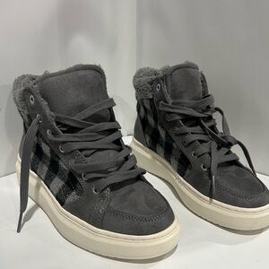 Marc Fisher Grey and Black High-Top Sneakers